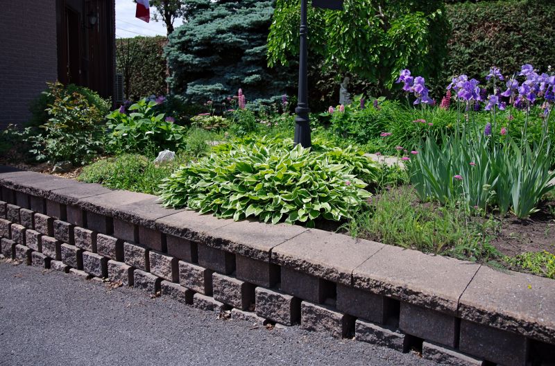 Lush Landscaping with Retaining Walls